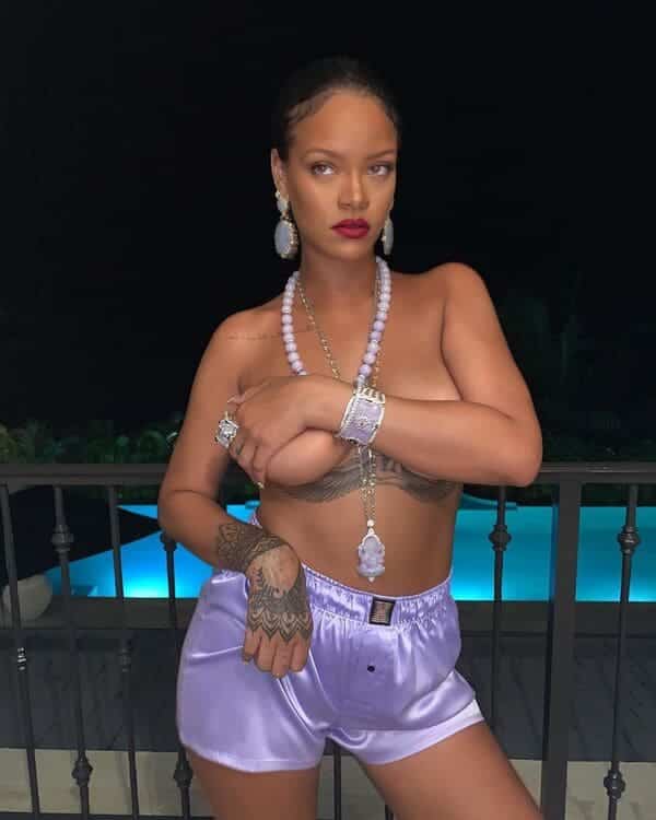 rihanna topless instagram photo thirst trap