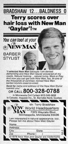 terry bradshaw qaylar hair loss ad