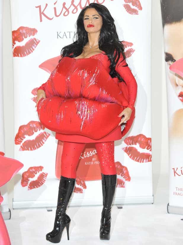 katie price lips dress