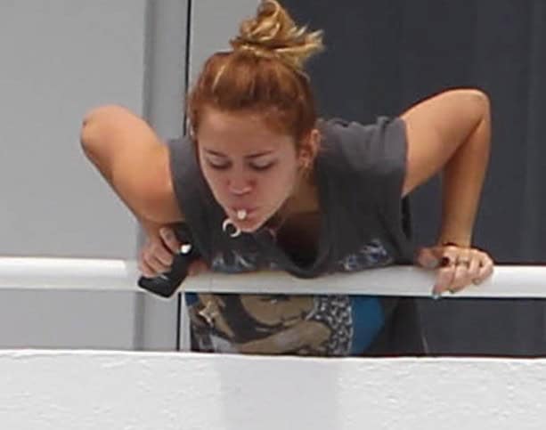 celebrity spitting