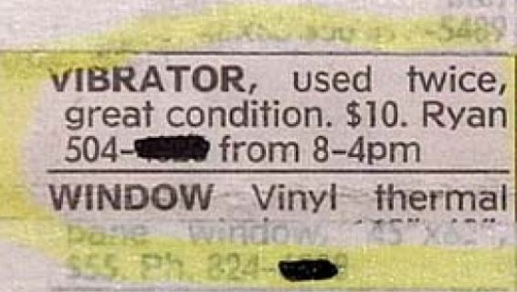 funniest classifieds ever