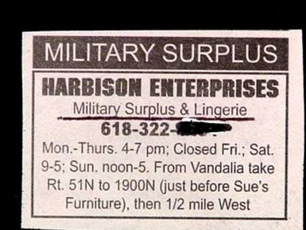 military lingerie