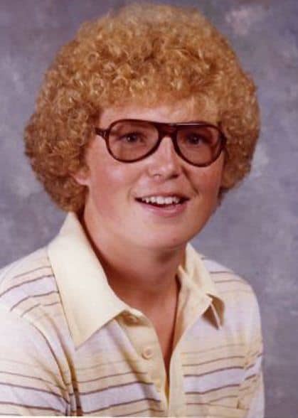 yearbook caucasian afro