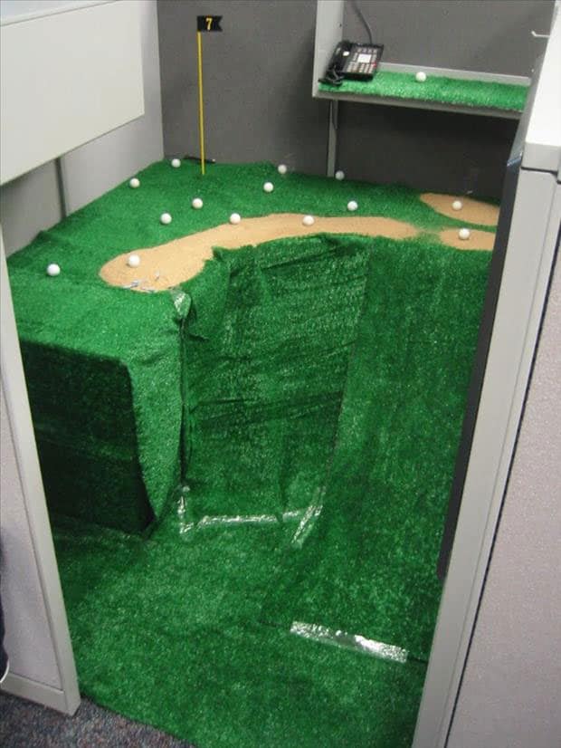 office-prank-golf