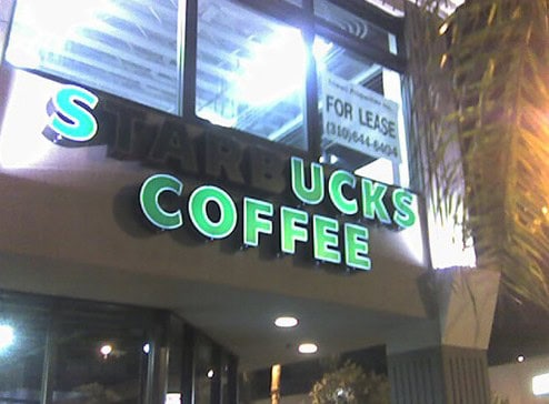 sucks coffee