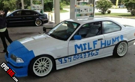 milf car funny
