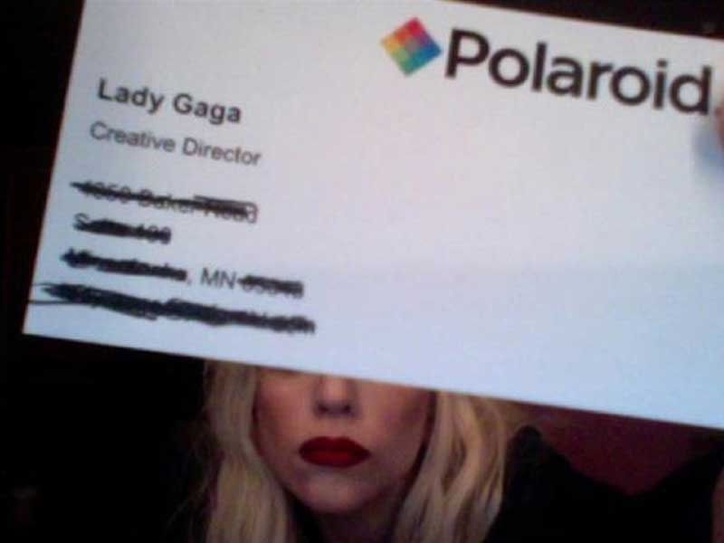 lady gaga business card