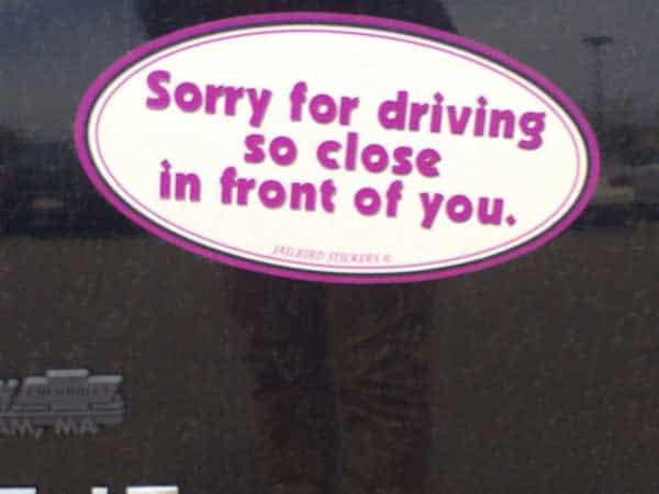 passive aggressive bumper sticker