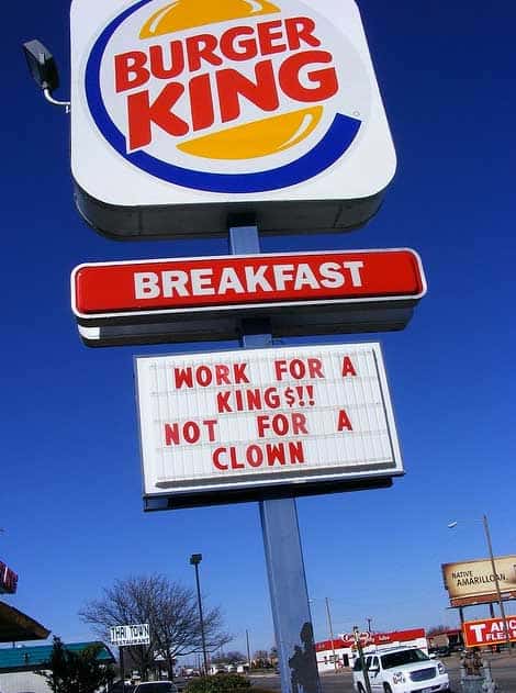burger king signs