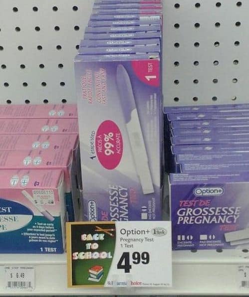 back to school pregnancy test