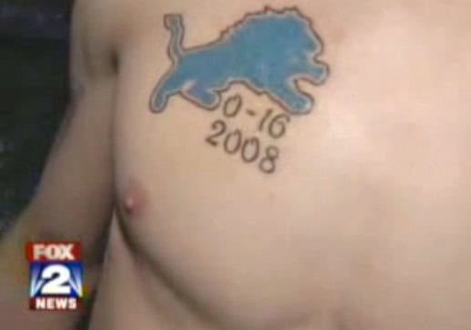 lions fan tattoo