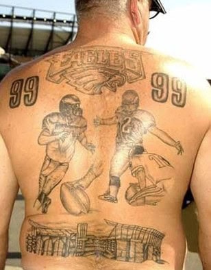 eagles fan tattoo