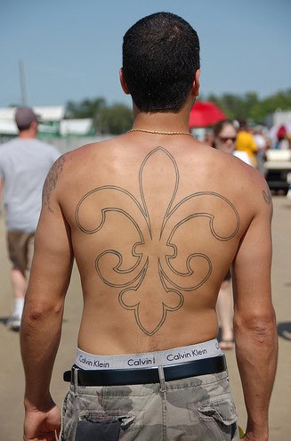 saints fan tattoo