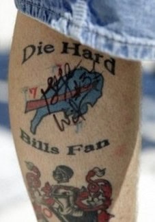 bills fan tattoo