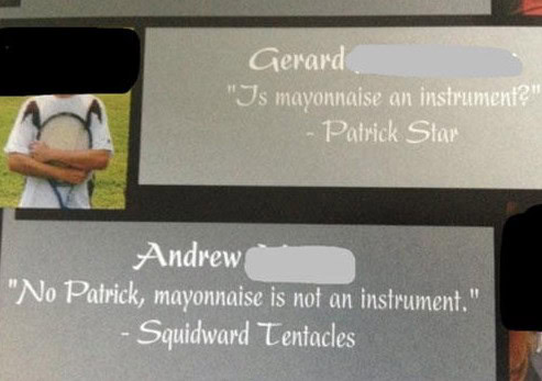 best yearbook quotes sponge bob