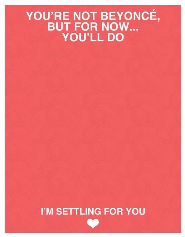 beyonce valentines day card