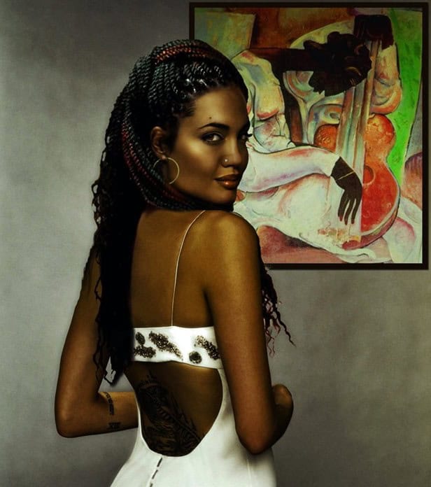 black angelina jolie