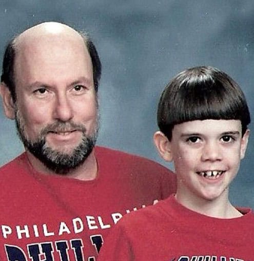 bowl cut olan mills