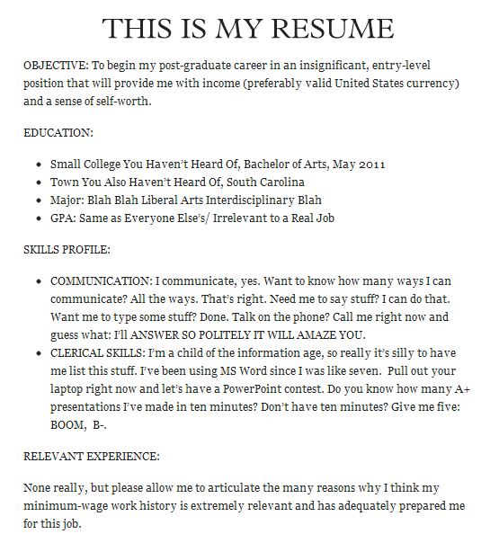 college resume photo