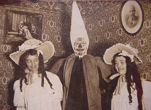 creepy family portrait