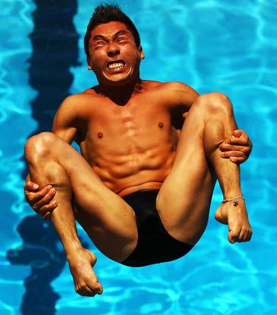 diving funny faces