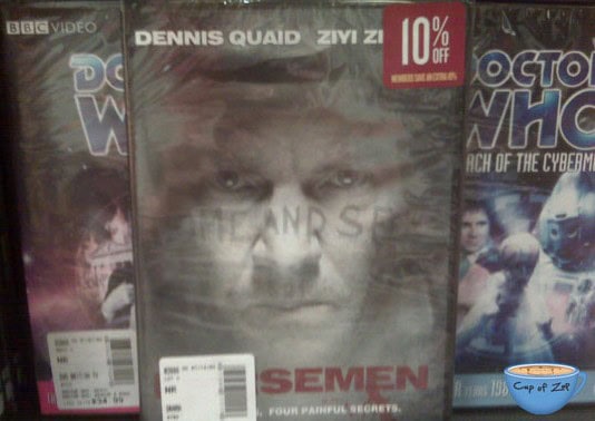 funny dvd sticker placement