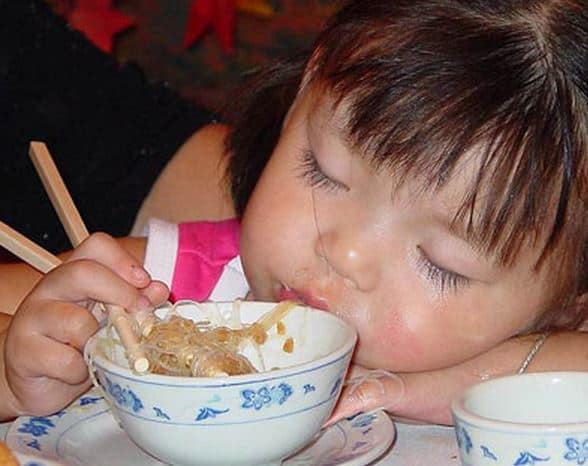 funny kid sleeping