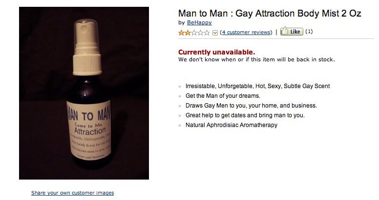 gay attraction body mist