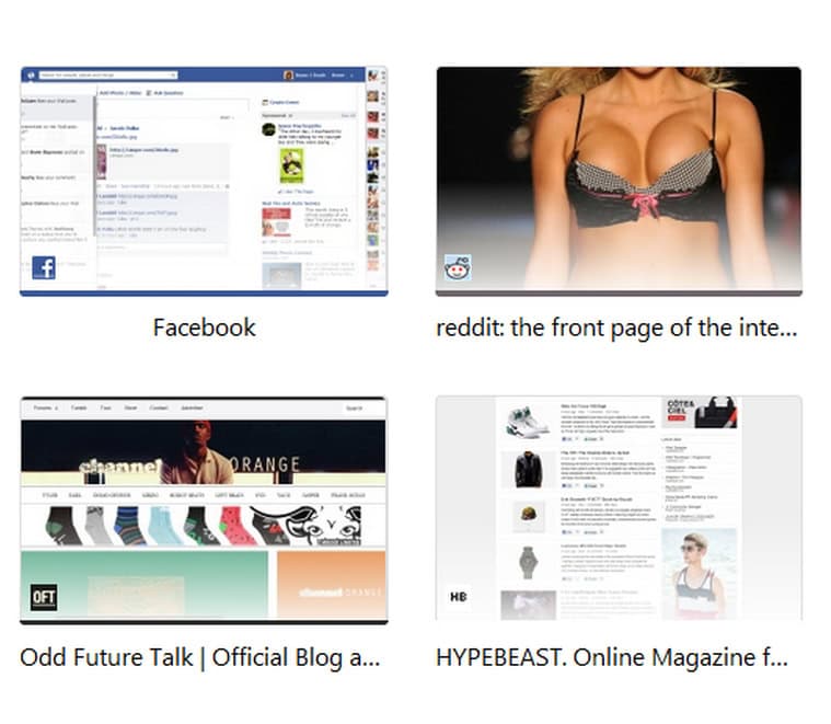 google chrome thumbnail pictures