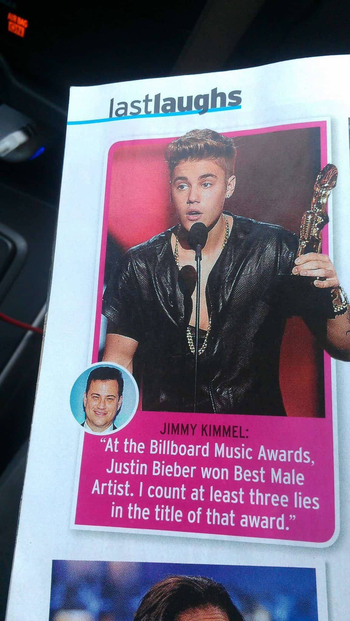 jimmy kimmel bieber joke