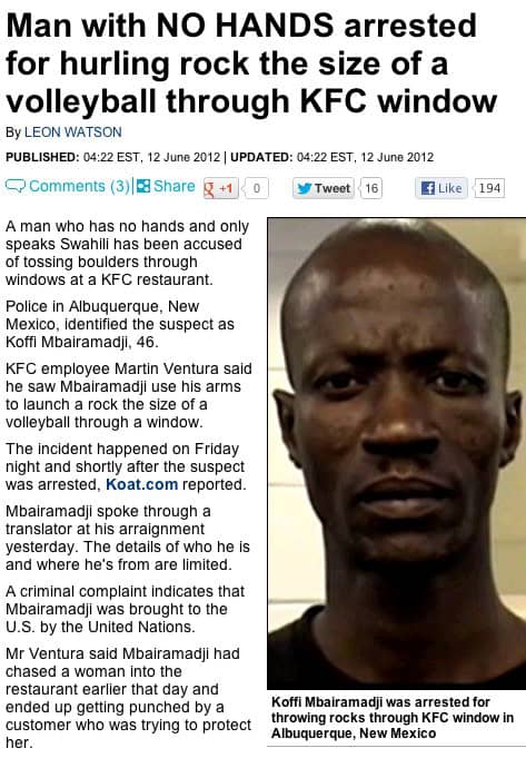 kfc no hands