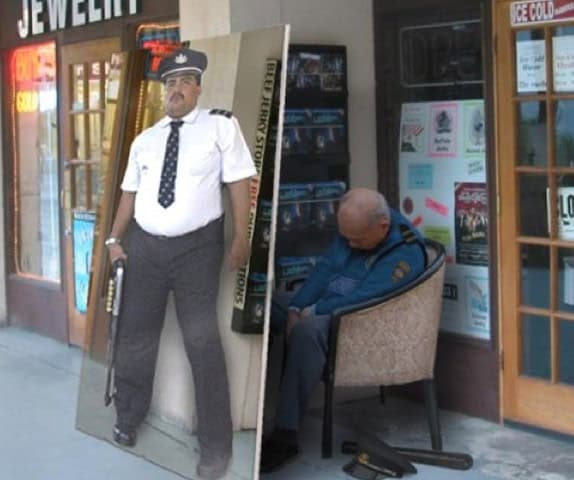 lazy security guard