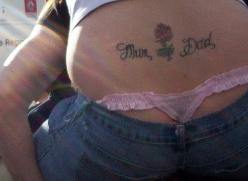 mom dad tramp stamp