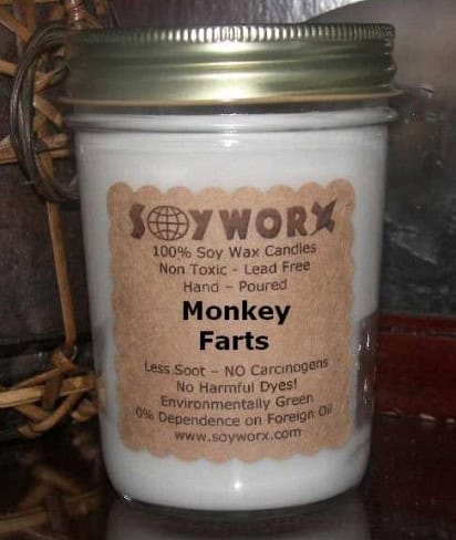 monkey farts candle