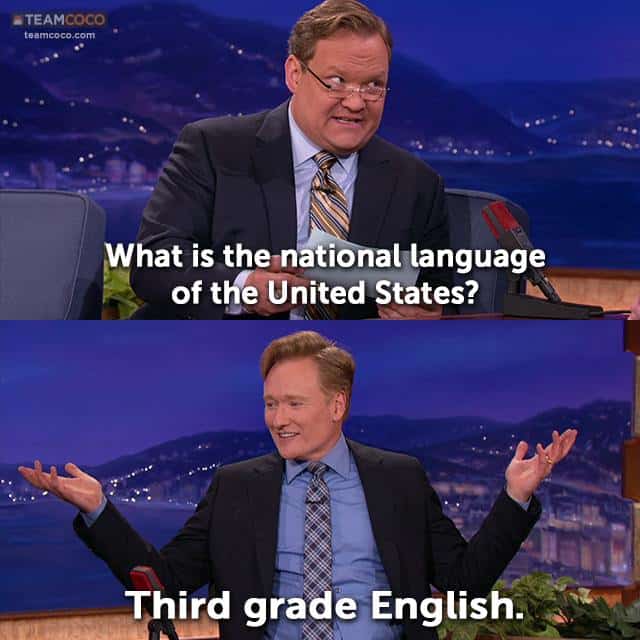national language usa
