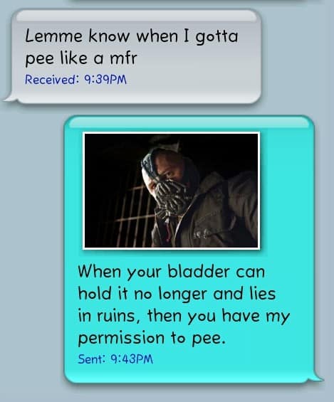 permission to pee