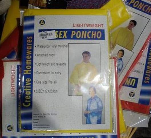 poncho sticker placement