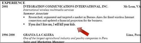 resume funny pics