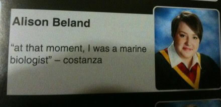 seinfeld yearbook quote