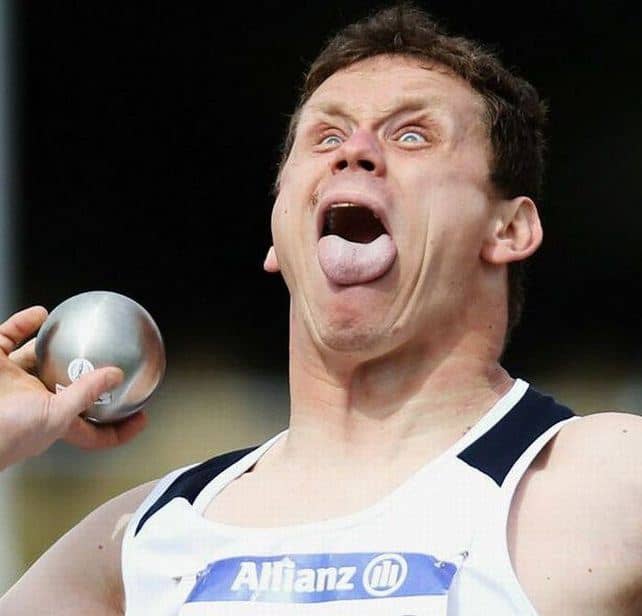 shot put face