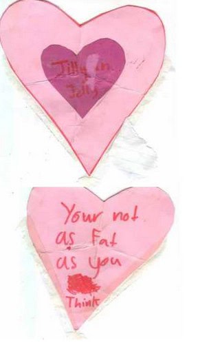 valentines day card fat