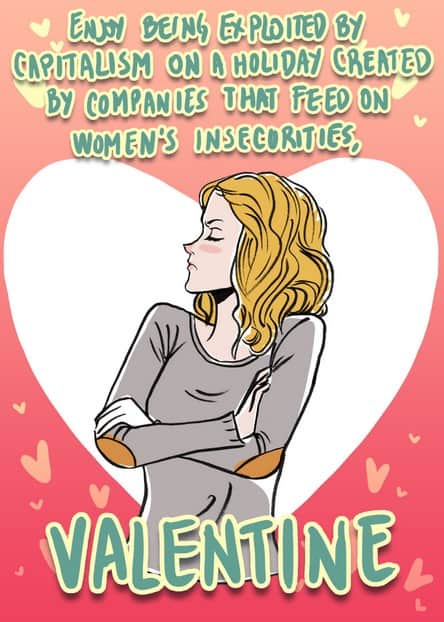valentines honest card