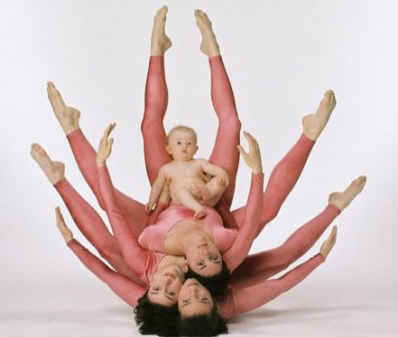 weird family portrait