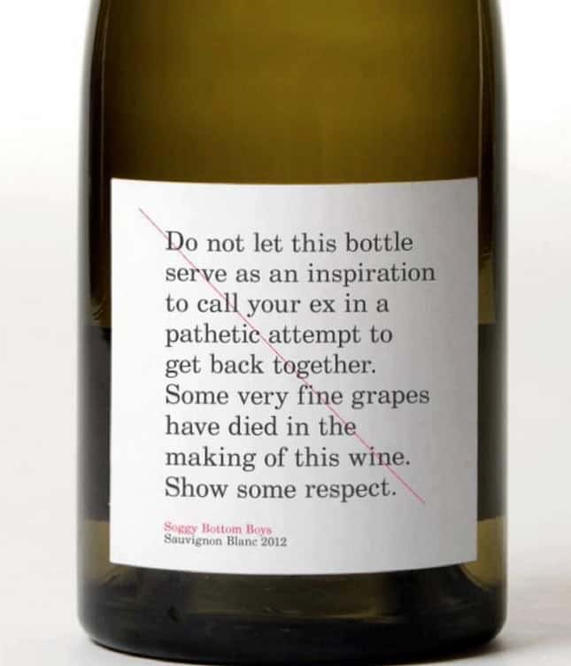wine dislclaimer funny