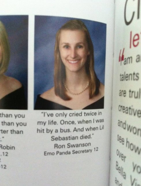 yearbook ron swanson