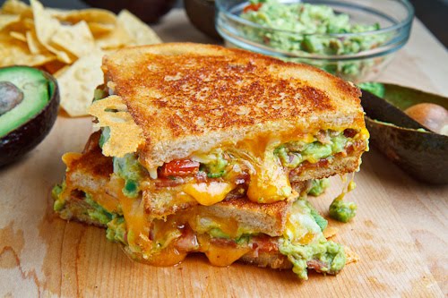 man barricades grilled cheese