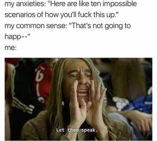 anxiety meme, funny anxiety meme