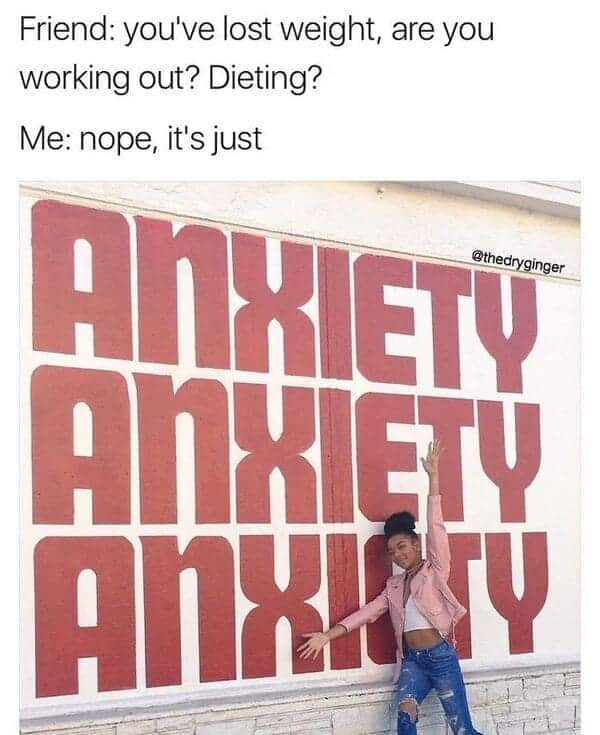 lost weight anxiety meme
