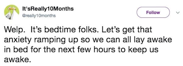 bedtime anxiety meme