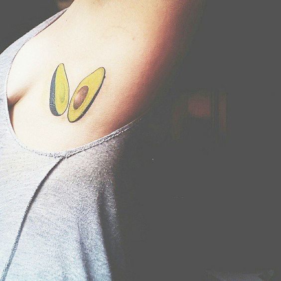 avocado boob tattoo